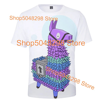 T-shirt Fortnite Bushranger per bambini, stampa 3D Banana Peely, T-shirt da uomo e donna, maglietta Battle Royale, top estivo, regalo di compleanno