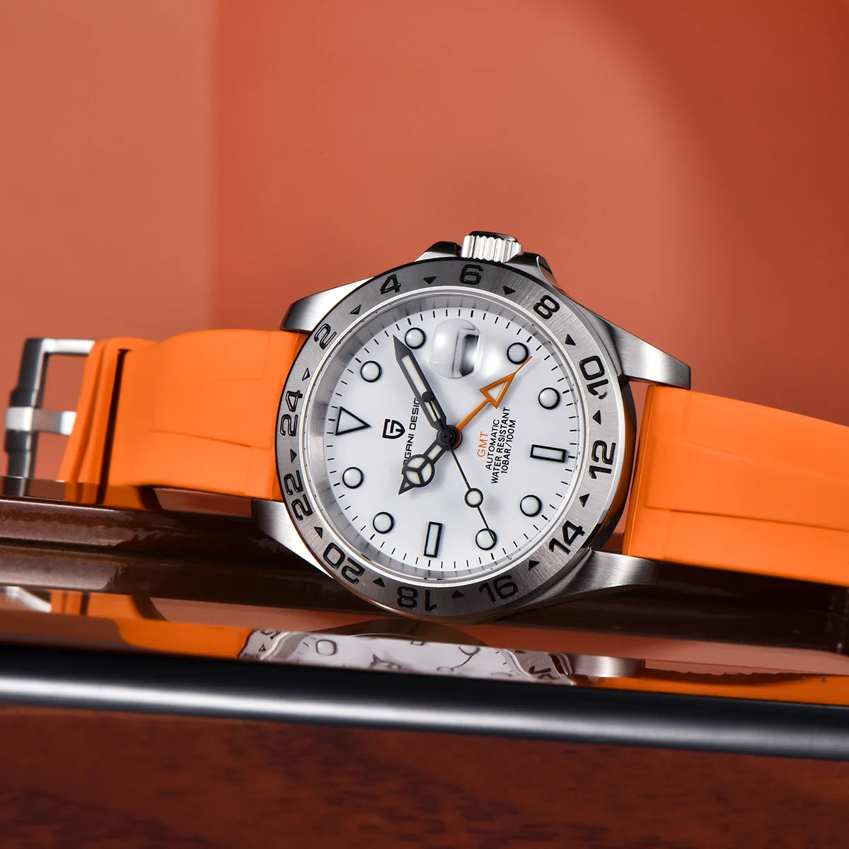 Pagani Design 2026 Nuevo reloj de buceo para hombre 42mm zafiro mecánico automático GMT 100m resistente al agua PD1682