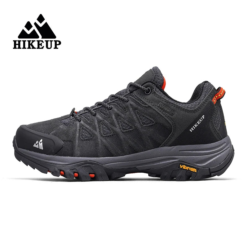 HIKEUP New Arrival Men's Hiking Shoes Breathable Lace Up Trekking Male Cushioning Outdoor Climbing Tourism Sneakers for Men