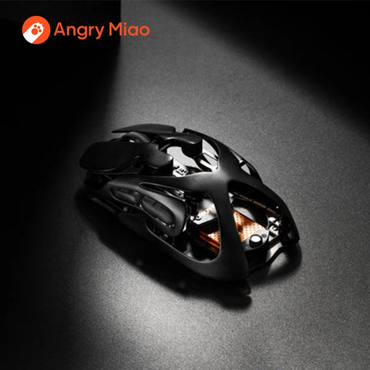 Angry Miao Infinity Gaming Wireless Mouse Metal Ultralight PAW3950 30K DPI Tri-Mode 8K Gaming Mouse with Hot-Swappable Switches