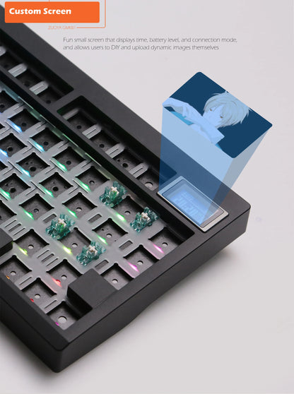 ZUOYA GMK81 Mechanical Keyboard Kit Hot-Swappable Bluetooth 2.4G Wireless RGB Backlit Gasket Structure Support for