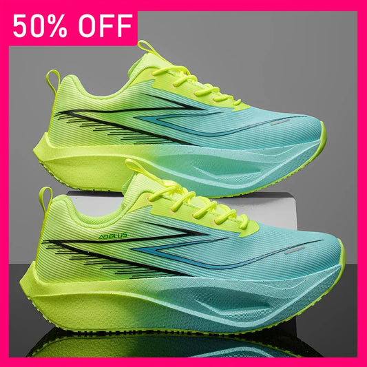 Unisex Sports Shoes Trendy Mesh Breathable Professional Running Shoes Outdoor Fitness Comfortable Lace Up Sports Shoes for Men