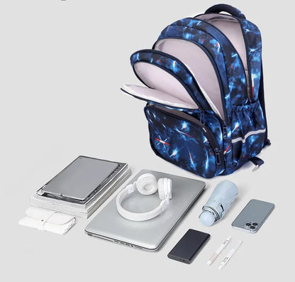 Fortnite-Trolleytasche – leichtes Treppensteigen, Anime-Design, wasserfester Rucksack mit Rollen, großes Fassungsvermögen, Schultasche für Schüler, lässige Reisetasche