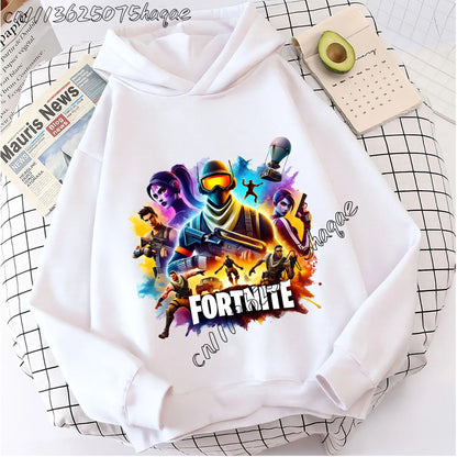 Abrigos con capucha para niños Fortnites, sudaderas anime Fortress Night, sudaderas con capucha de juego para primavera y otoño, ropa deportiva infantil, regalo