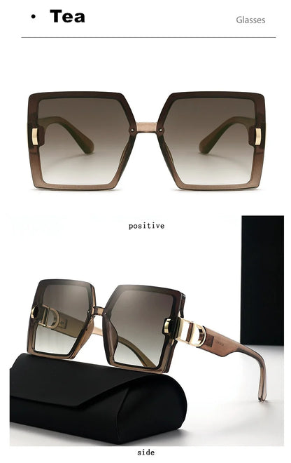 2025 new high-end large frame D-mill sunglasses for women(DS-25022)