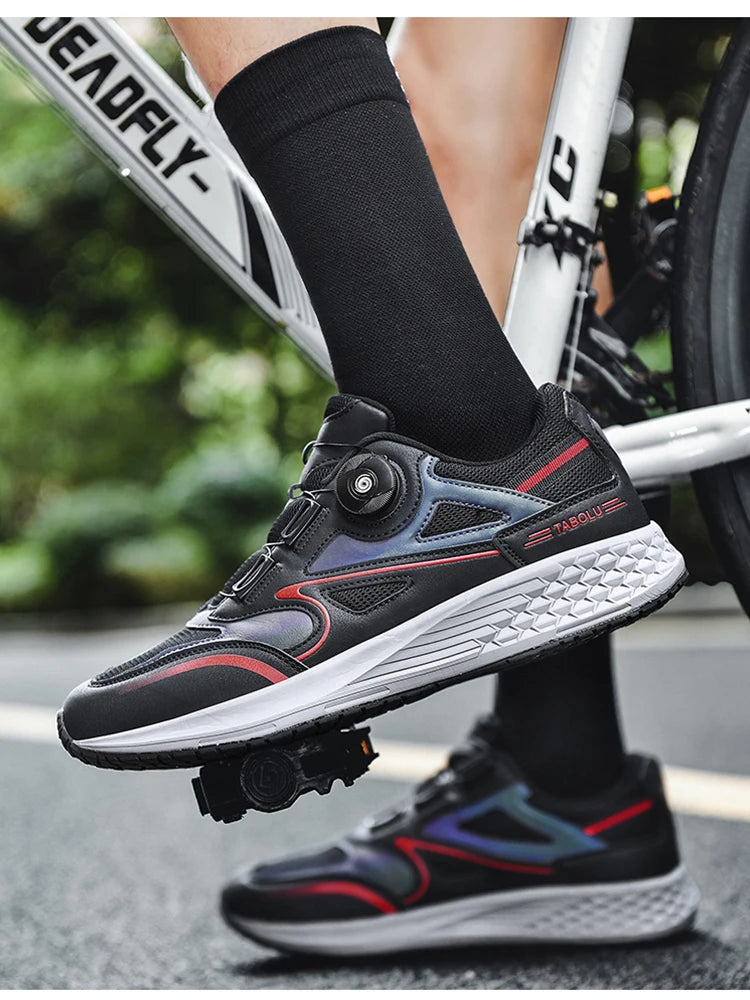 MTB Cycling Shoes Men 2024 Flat Bottom Dirt Bike Race Mountain Footwear Bicycle Indoor Cleats Lock Cleat Trekking Cycling Sneakers