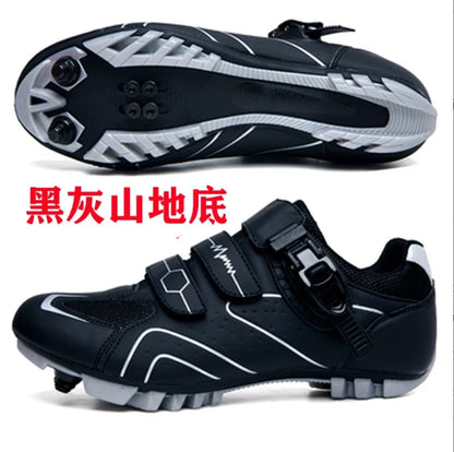 Unisex Hard Sole Cycling Shoes – 4-Season Road Bike Lock Pedal Shoes for MTB Outdoor Sports