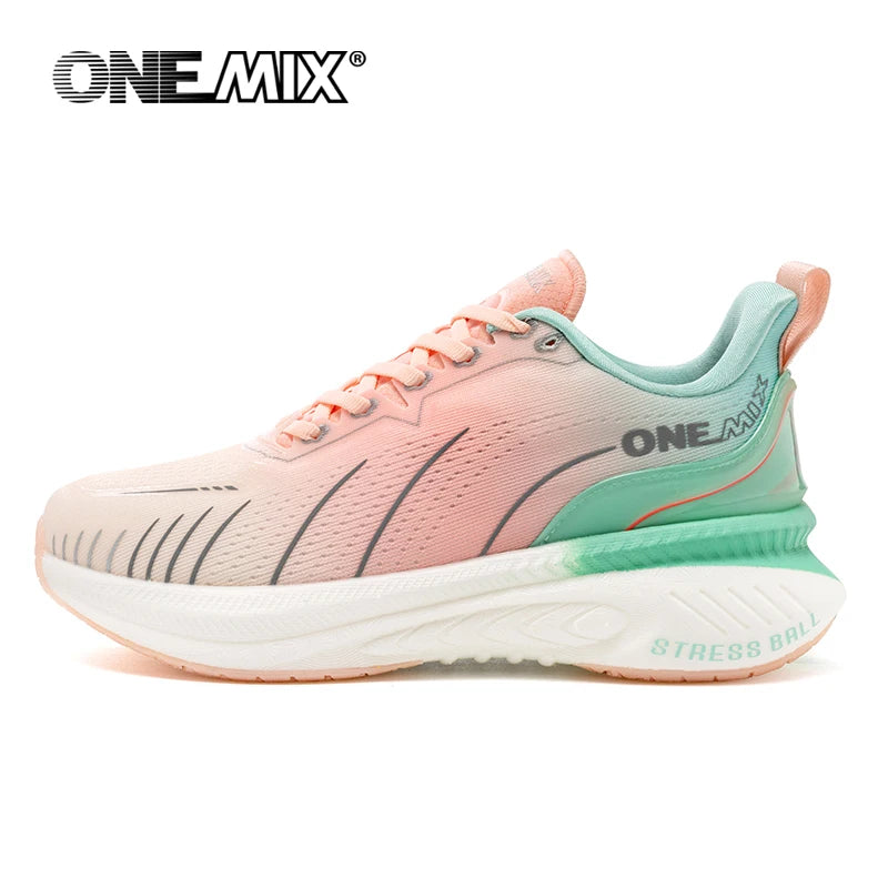 ONEMIX Nuove scarpe da running ammortizzate da uomo, adatte a runner pesanti, stringate, sportive da donna, antiscivolo, outdoor, sneakers atletiche da uomo