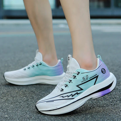 Men's Sports Running Shoes, Casual Marathon, Lightweight, Comfortable Women's Athletic Non-Slip Walking Sneakers, Outdoor Couple Shoes