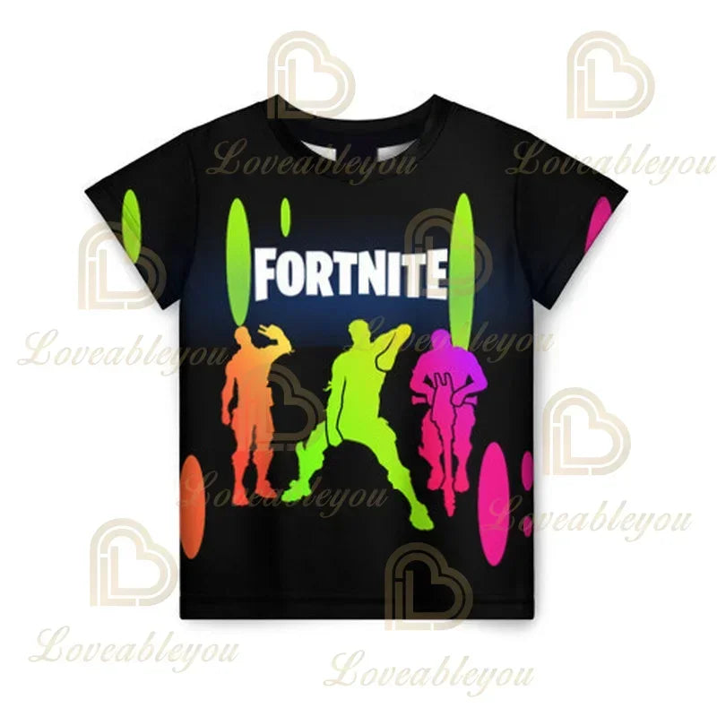3D Fortnite тениска Battle Royale – тениски за мъже и жени, момчета и момичета, анимационни топове Victory, дрехи за тийнейджъри, детски геройски геймърски тениски и топове