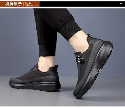 Outdoor Men's Sneakers 2026 New Spring and Summer Thick-Soled Sports Shoes Men's Hiking Daddy Shoes Casual Footwear for Men