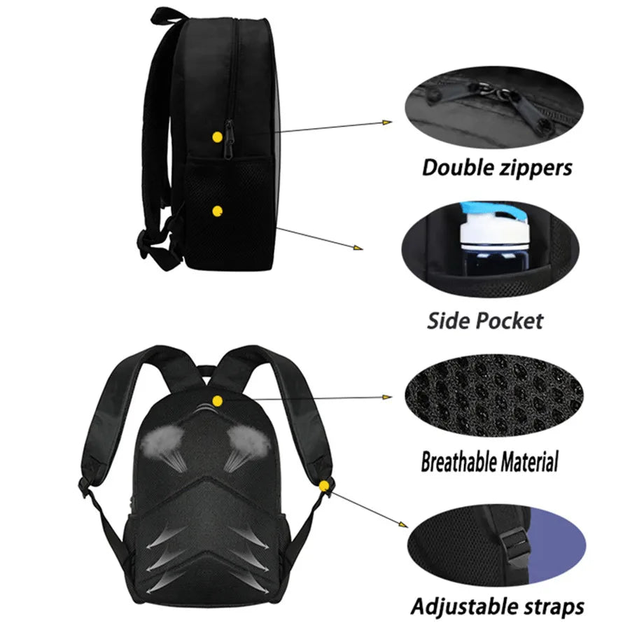 Fortnite 3-piece cartoon set, unisex, includes: Backpack, Crossbody bag, And pencil case Lightweight and large capacity