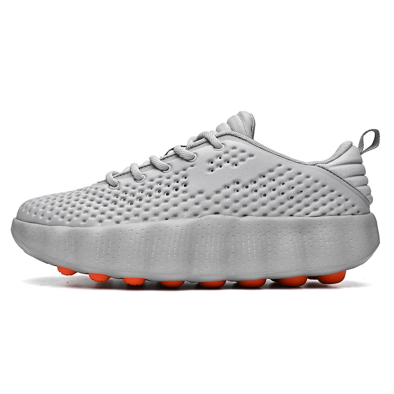 Men's Comfortable Casual Sneakers with Foot Sensing Massage Technology Women's Sports Breathable Lightweight Training Shoes