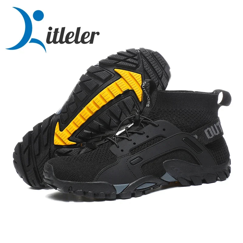 Size 39-47 Men's Aqua Shoes Anti-Slip Male Sneakers Mountain Hiking Shoes Quick-Drying Water Shoes Soft Casual Sneakers 2024