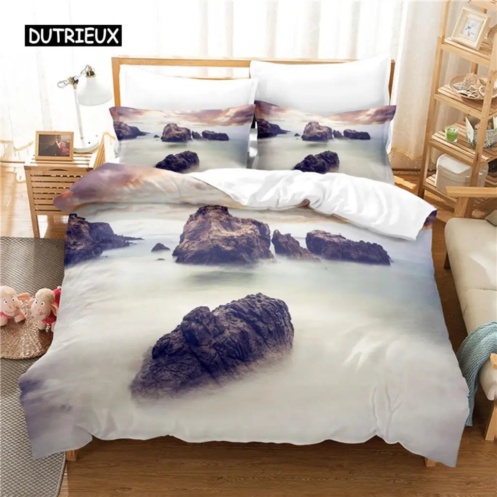 Marine Reef Bedding Set Duvet Cover Set 3D Bedding Digital Printing Bed Linen Queen Size Bedding Set Fashion Design