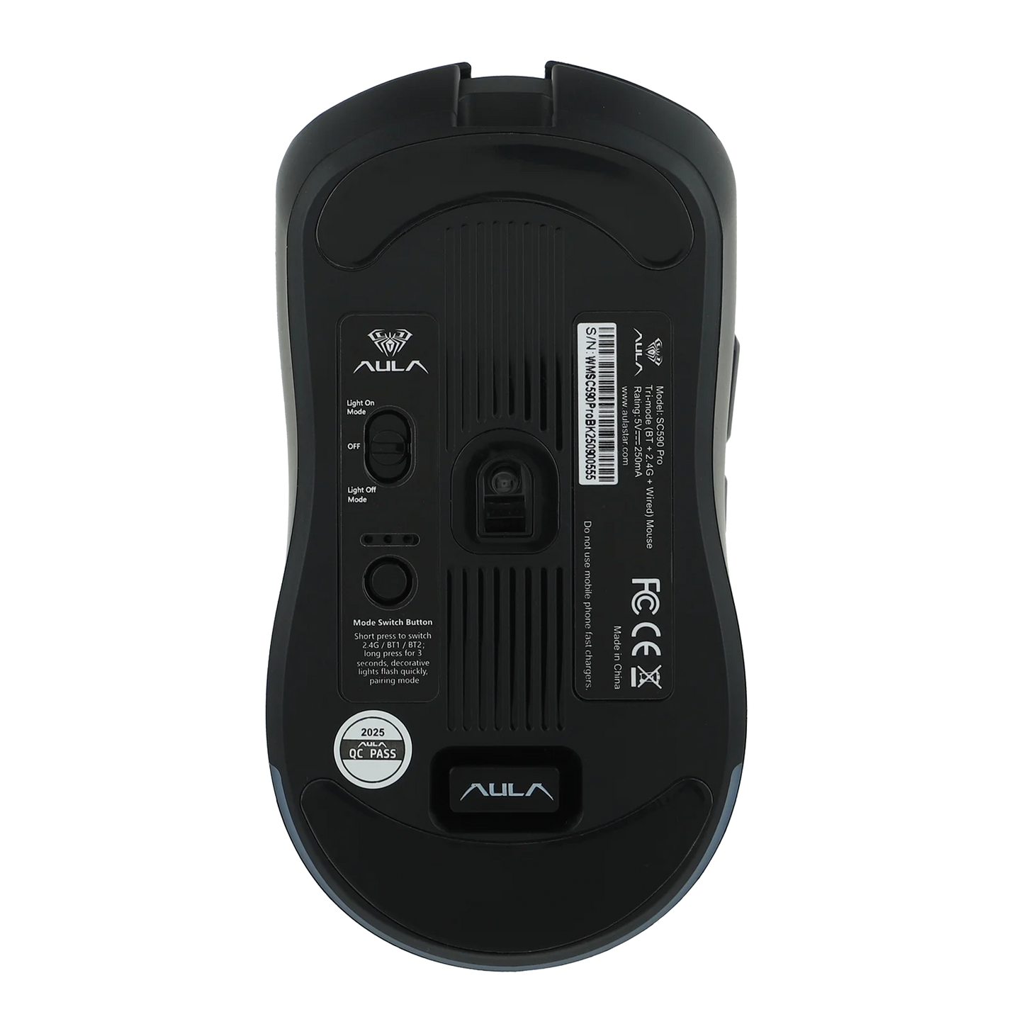AULA SC590 PRO Wired/Bluetooth/2.4GHz Wireless Gaming Mouse 20000 DPI & PAW3311 Sensor with 1000 Polling Rate for Win/Mac/Gaming