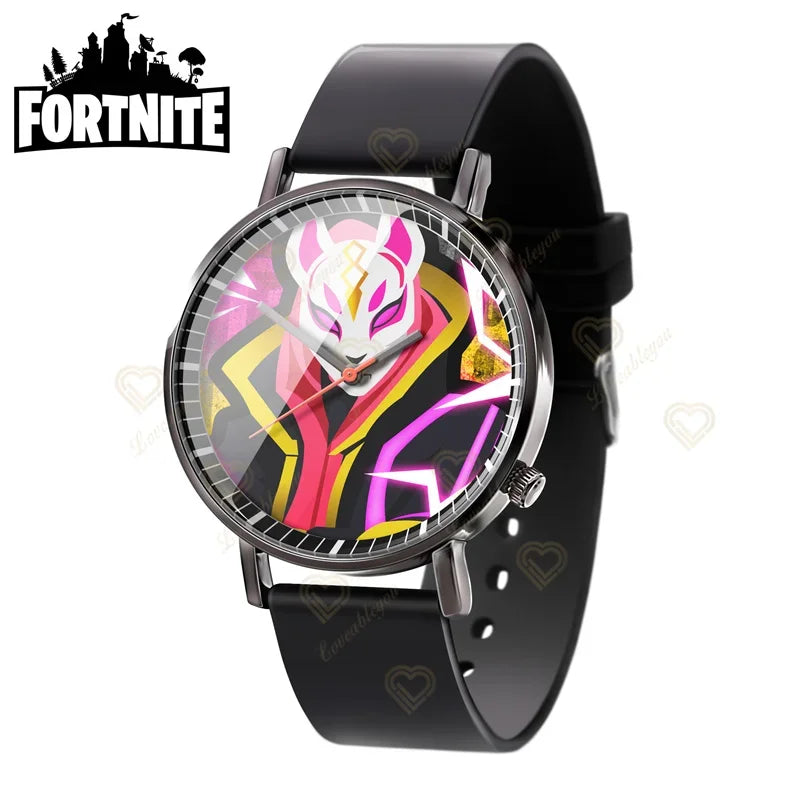 Wrist Watch F-Fortnite Cook Watch Trend Fashion Creative Quartz Student Watches Battle Game Figure Model Kids Birthday Gift