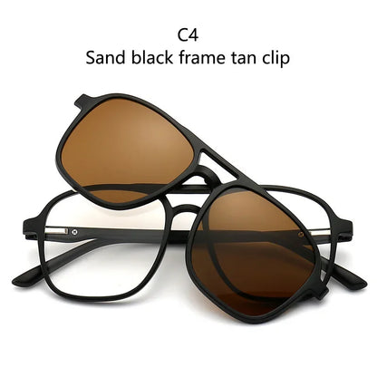 2026 Mirror Magnetic Attraction Polarized Sunglasses 2 Iin 1 Clip Cycling Glasses Dazzling Men Double-Barreled Glasses Women