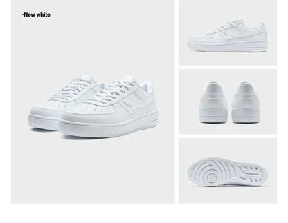 Zapatillas Xtep blancas para mujer 2026 primavera, parejas, versátiles, modernas, casuales, de suela gruesa con aumento de altura, calzado deportivo para mujer 874118319851