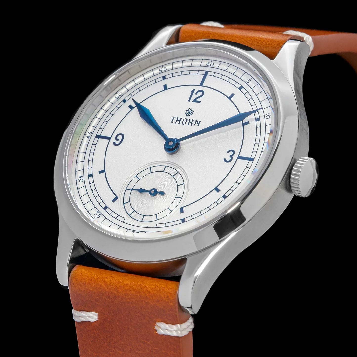 THORN T001 Quartz Watch 316L Stainless Steel Sapphire Crystal Waterproof Grilled Blue Hands Fashion Business Men Women Watch