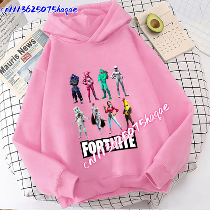 New Fortnite Kids Sweatshirts Cartoon Game Character Printed Hoodie Autumn Casual Children’s Tops Winter Baby Boys Clothing