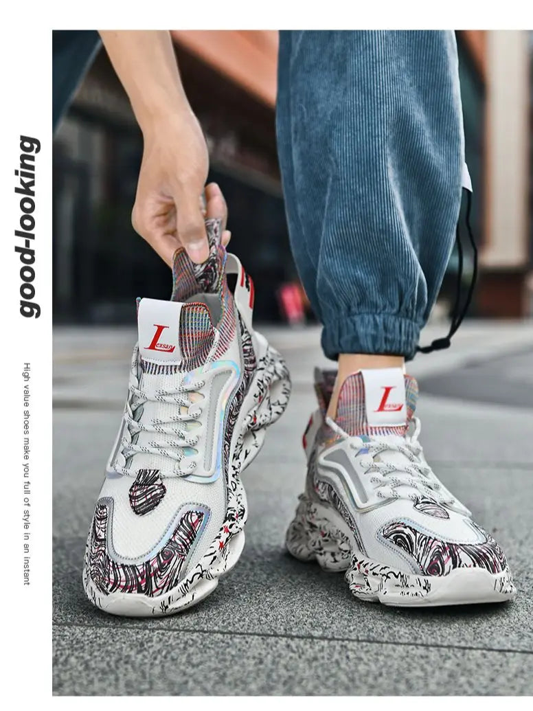 Men's Sneakers Casual Luxury Tennis Shoes Trainer Breathable Fashion Loafers Running Shoes for Men