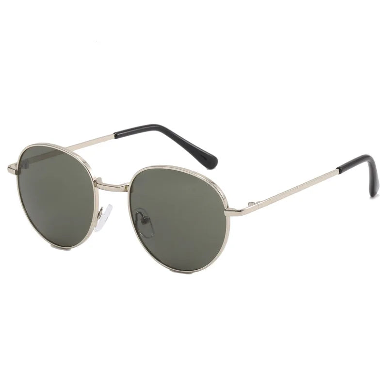 2025 New Straight Metal Sunglasses Boys And Girls, Small Oval Children's Glasses For Babies