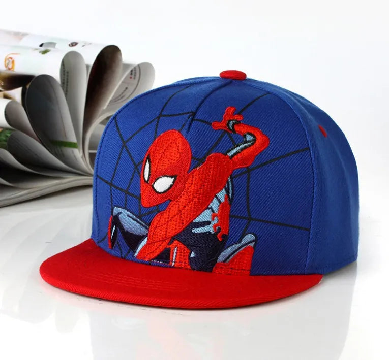 2026 HotAnime Cartoon Spiderman Hats for Kids Toddler  Baseball Cap Spring Snapback Hip Hop Adjustable Caps