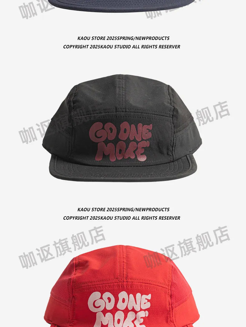 Summer New Thin Quick-drying 5-panel Baseball Caps for Men Outdoor Hiking Casual Versatile Fashion Flat-brimmed Women's Hats