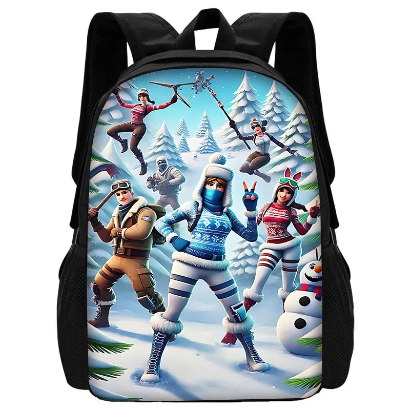 Hot-Game-Shooter-Fortnites-Kinderrucksack für Jungen und Mädchen, Schüler-Geburtstagsgeschenk, Unisex-Schultasche für Kinder, langlebiger Camping-Rucksack