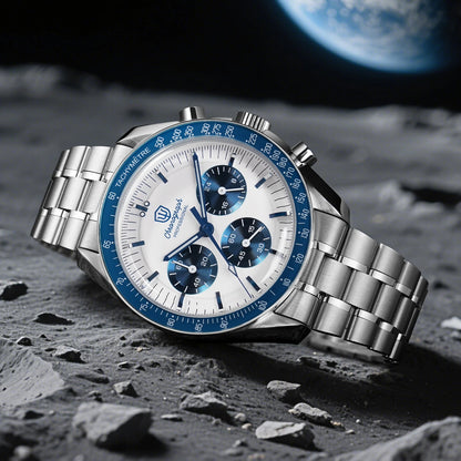 Orologio da uomo Watchdives New Wd1863 al quarzo VK63, cronografo con vetro zaffiro bombato, impermeabile, 39 mm, in acciaio, top brand, orologio business di lusso