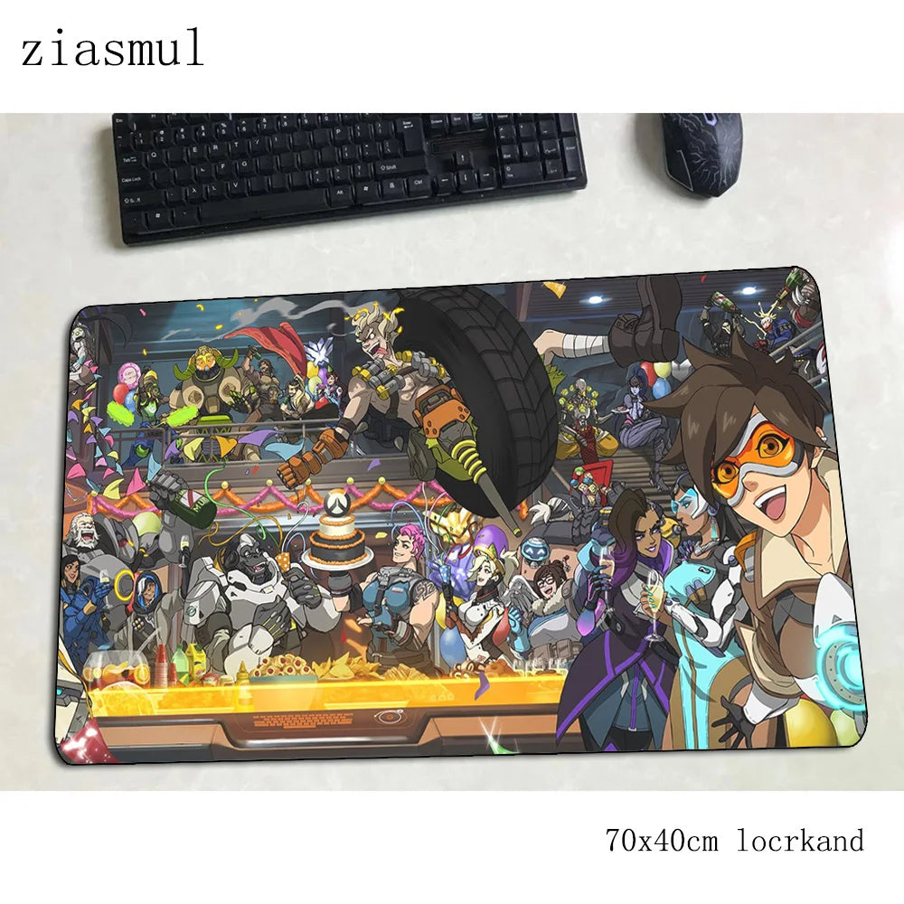 Геймърски пад за мишка Overwatch 700x400x3mm, цветна подложка за бюро за лаптоп, гейминг mousepad, коледен подарък, padmouse за PC геймъри, gamepad мат