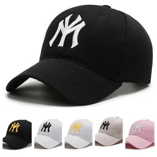 Vintage NY Logo Embroidery Baseball Cap, Casual Cotton Adjustable Dad Hat, Streetwear Hip Hop Sun Hat for Men Women Daily