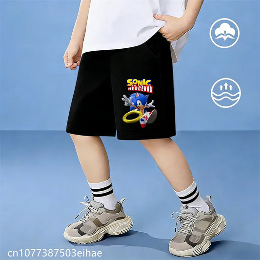 Sonic Children's High-Grade Summer Shorts Stylish Casual Design Premium Cotton Ideal for Daily Wear and All-Day Outdoor Comfort