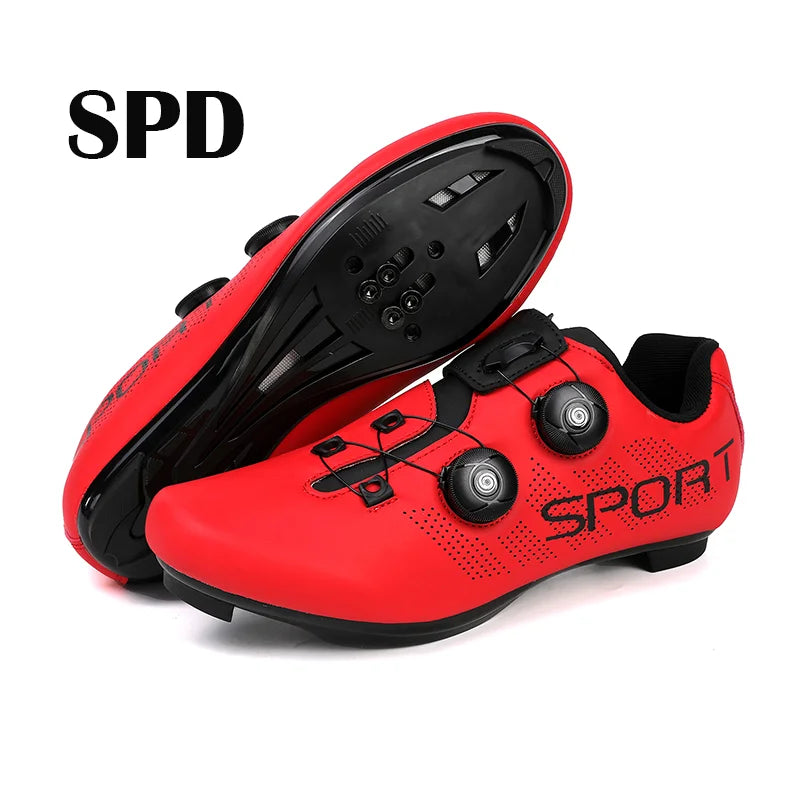 Ultra-Light Cycling Shoes, Breathable and Lightweight, SPD-Compatible Hard Soles for Road Mountain Bike Competition Training