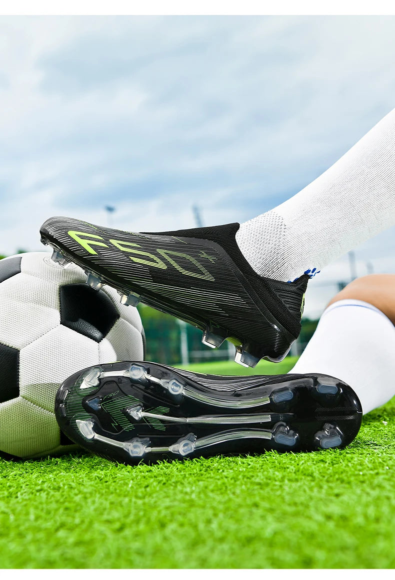 New Men's Soccer Shoes High-Quality Cleats Football Boots Sneakers Hot-Selling Indoor Futsal Non-Slip Match Grass High-Top Outdoor