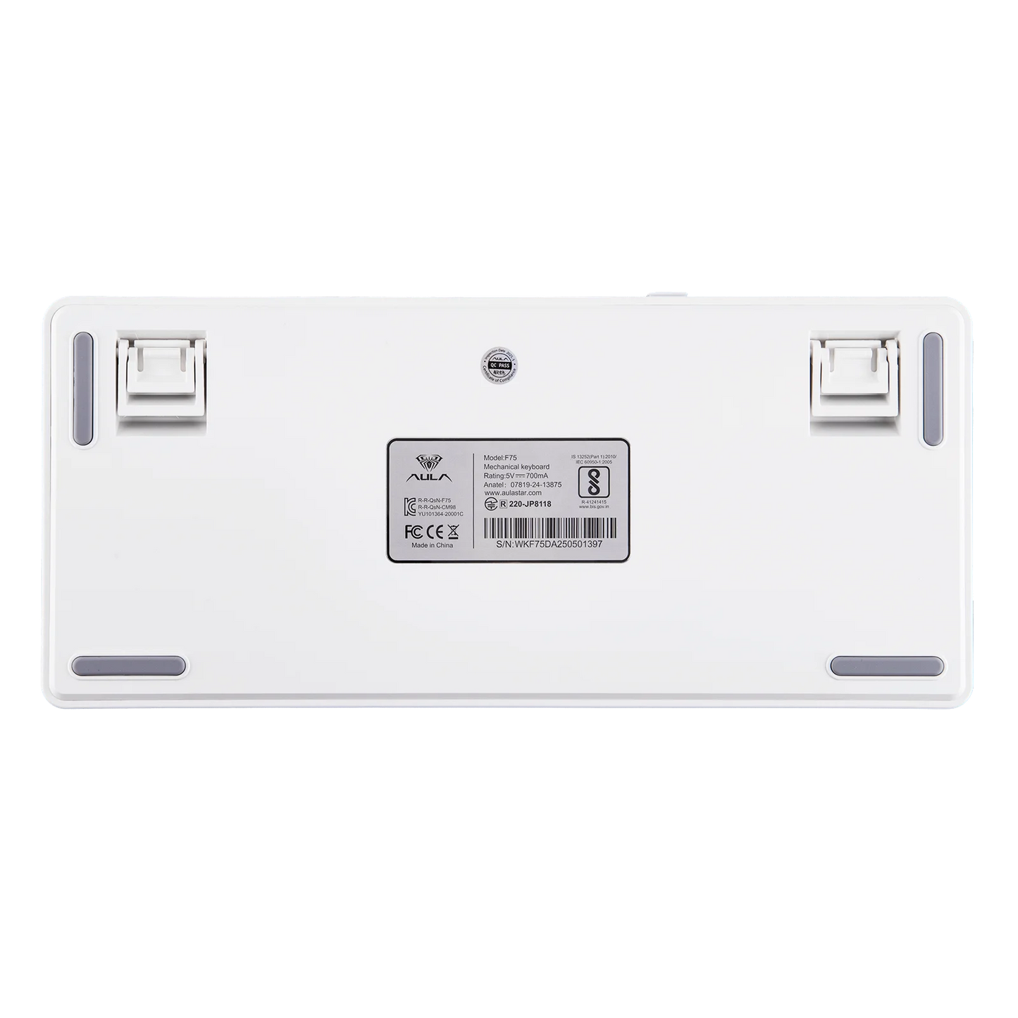 Teclado mecânico sem fios EPOMAKER x AULA F75 ISO-DE com conectividade tri-modo, layout alemão QWERTZ e bateria de 4000 mAh