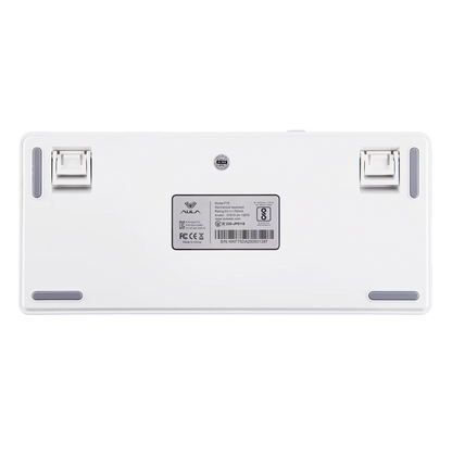 Teclado mecânico sem fios EPOMAKER x AULA F75 ISO-DE com conectividade tri-modo, layout alemão QWERTZ e bateria de 4000 mAh