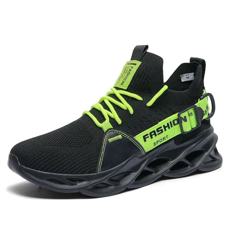 Zapatillas deportivas casual moradas de moda en oferta para mujer y hombre, calzado running con suela tipo blade, talla grande 48, ligeras y transpirables, zapatillas deportivas de malla para hombre