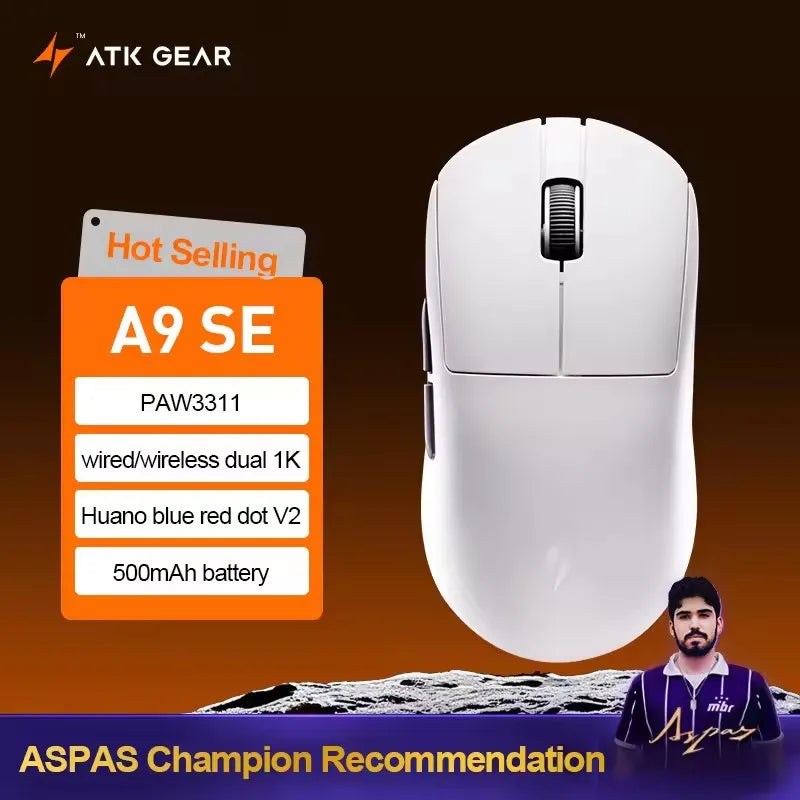 ATK Dragonfly A9 SE Plus Pro Max Ultra Wireless Gaming Mouse NearLink Ultra-lightweight Tri-mode Dual 8K Ergonomic E-sports Mouse