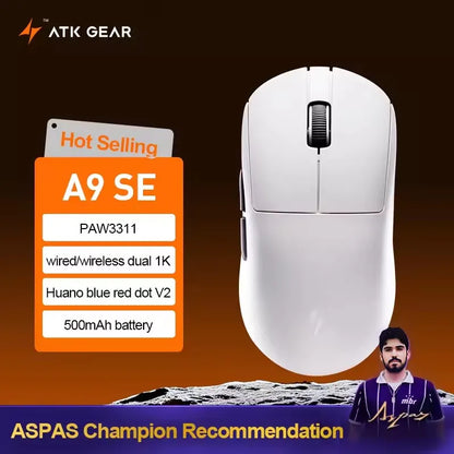 ATK Dragonfly A9 SE Plus Pro Max Ultra Wireless Gaming Mouse NearLink Ultra-lightweight Tri-mode Dual 8K Ergonomic E-sports Mouse