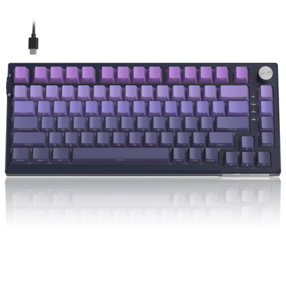 MageGee SKY81 75% mechanische Gaming-Tastatur, RGB-Gasket, Hot-Swap-fähige kabelgebundene Custom-Tastatur mit cremiger Schalldämpfung und Drehregler