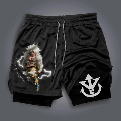 Shorts doppi con stampa Dragon Ball, Majin Buu e GOKU, stile sportivo americano, pantaloni estivi da uomo comodi, larghi e traspiranti