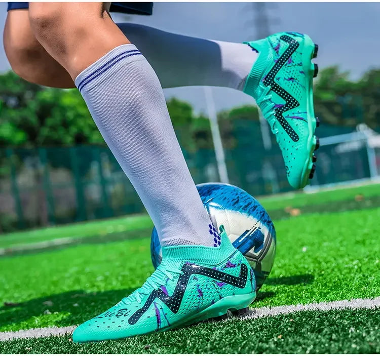 Oversized Football Boots for Youth & Children, Comfortable Flexible Design, Stable Anti-slip Performance for Outdoor Field Sports
