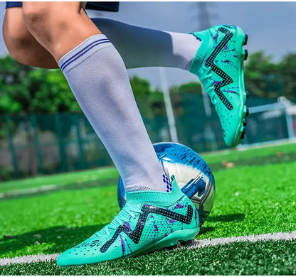 Oversized-Fußballschuhe für Jugendliche und Kinder, komfortables flexibles Design, stabile rutschhemmende Performance für Outdoor-Feldsportarten