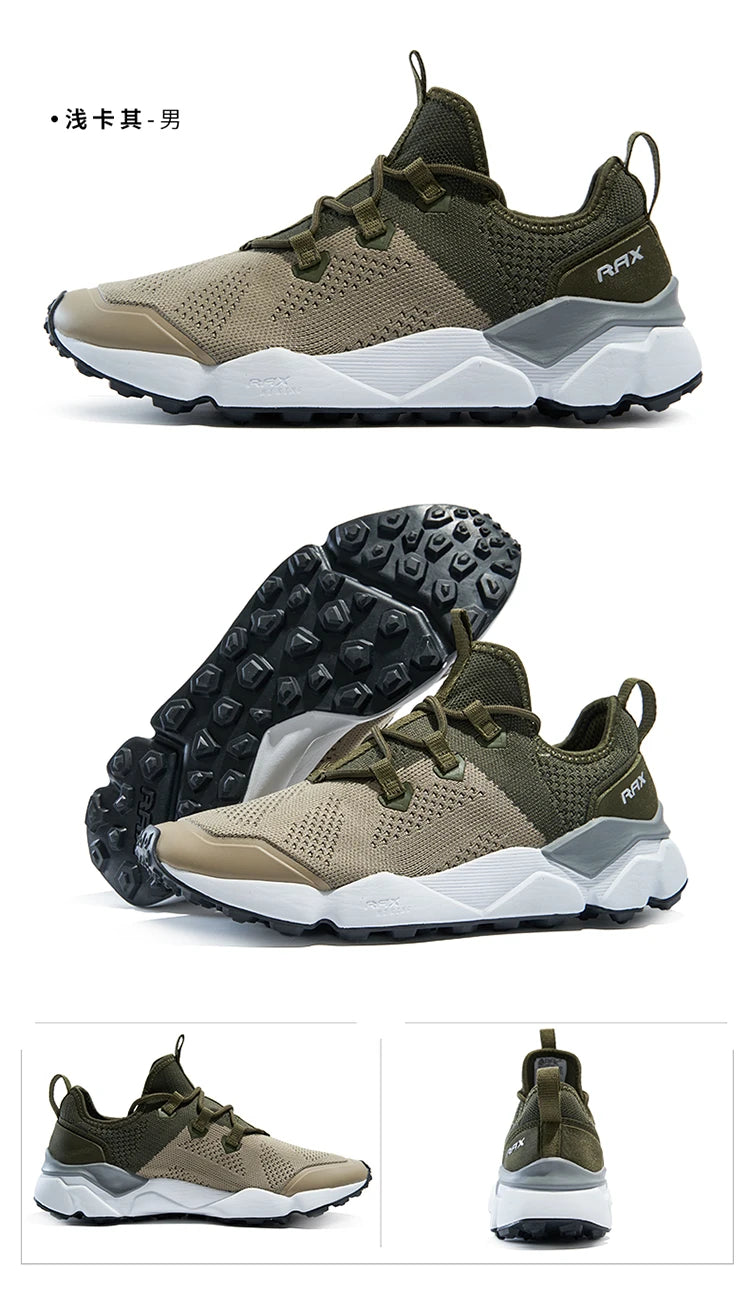 RAX Outdoor Breathable Hiking Shoes Men Lightweight Walking Trekking Wading Shoes Sport Sneakers Men Outdoor Sneakers Male