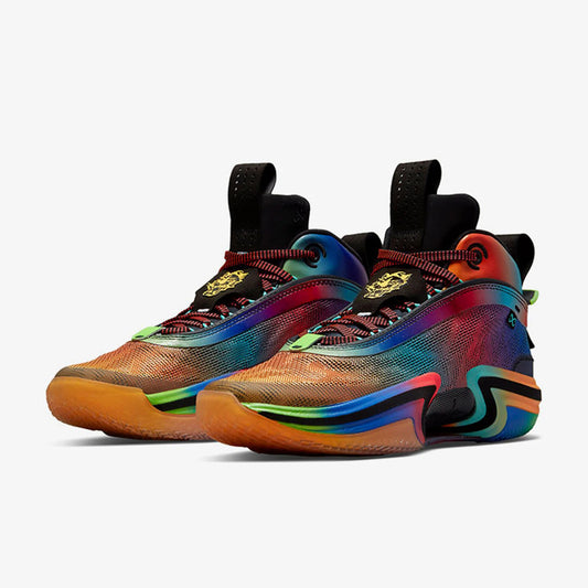Nike Authentic Jordan Unisex Rainbow Mid-Top Durable Basketball Shoes DN4200-064