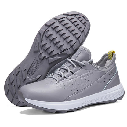 Golf Sports Shoes for Men, Waterproof High-Quality Leather Golf Competition Sports Shoes, Formal Golf Course Training Shoes for Men