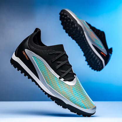Nuove scarpe da calcio da uomo per esterno, traspiranti, antiscivolo, con tacchetti lunghi, per allenamento e partita, comode anche per ragazzi