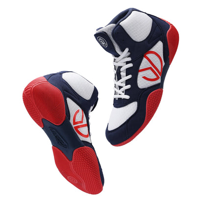 New Men's Large Wrestling Shoes Mesh Breathable Boxing Shoes Anti-Slip Wear-Resistant Sneakers Fashionable Casual High Sport Shoes